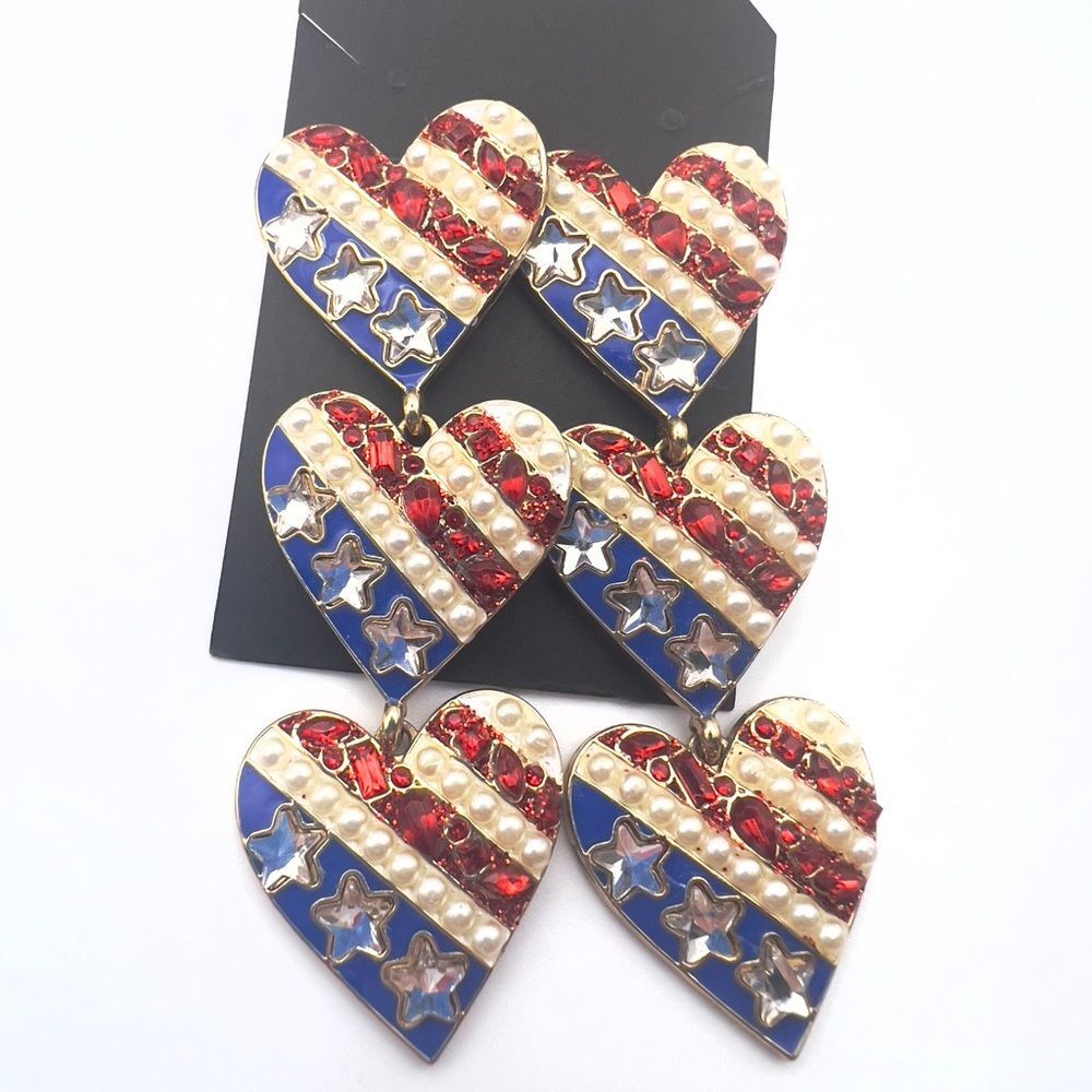 Statement heart earrings